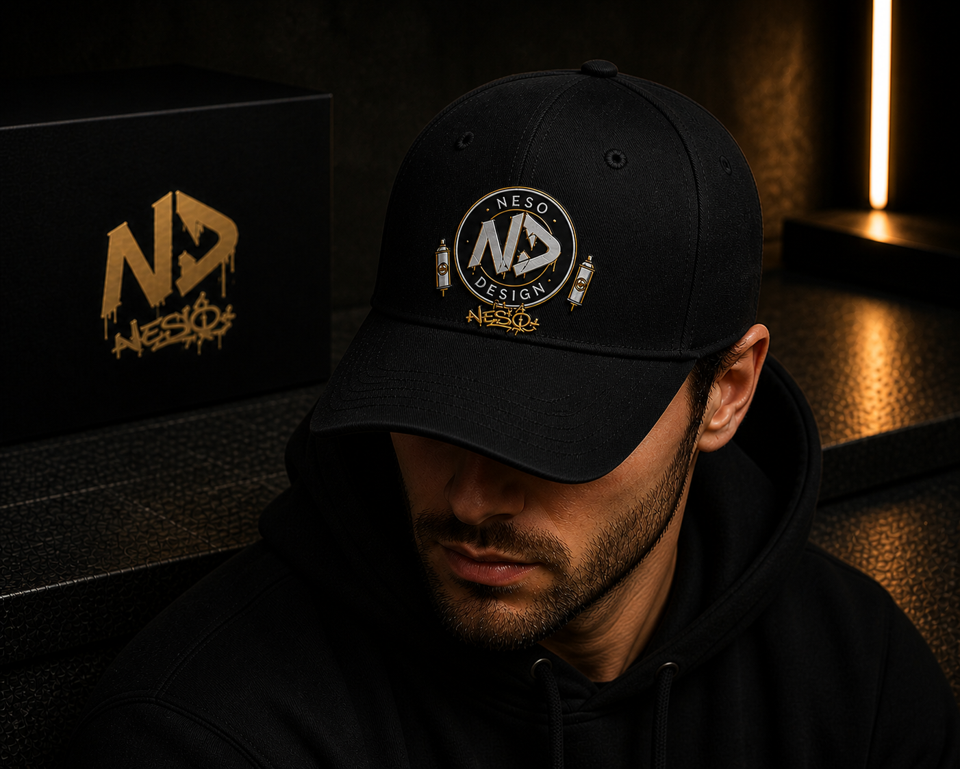 Casquette Neso Design portée