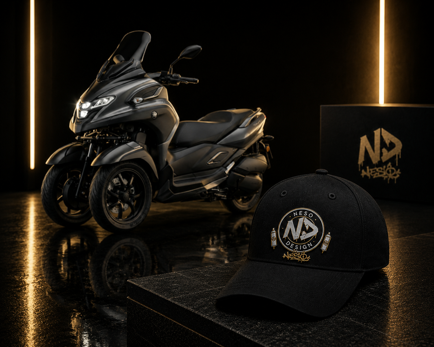 Casquette Neso Design et Yamaha Tricity 300